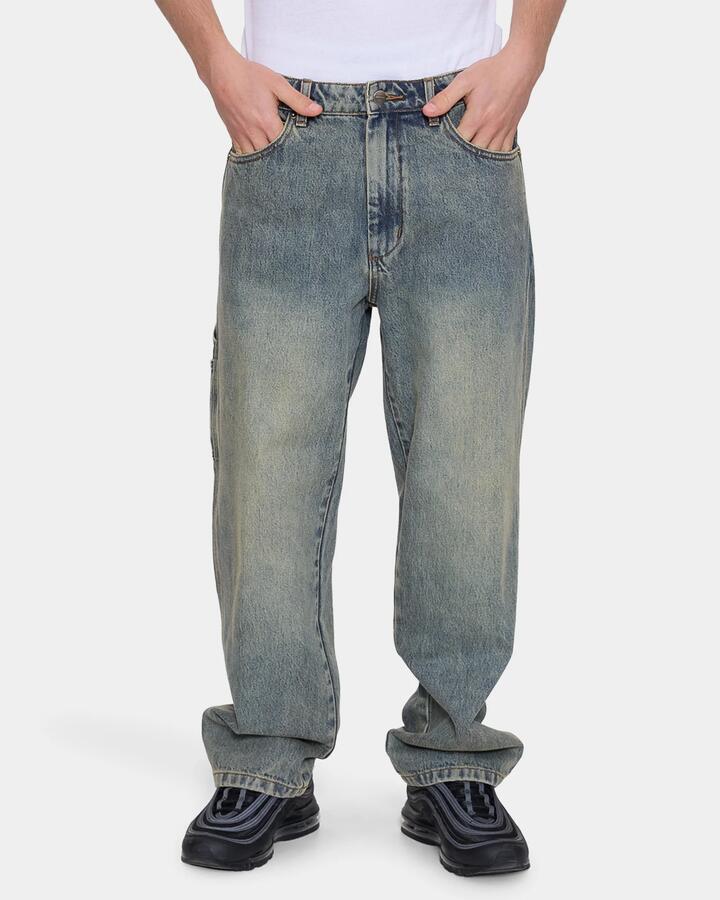 Image of Jeans. Product name - Worship Mens Plain Sight Carpenter Denim Jeans Corrosive in Corrosive colour by brand - Worship