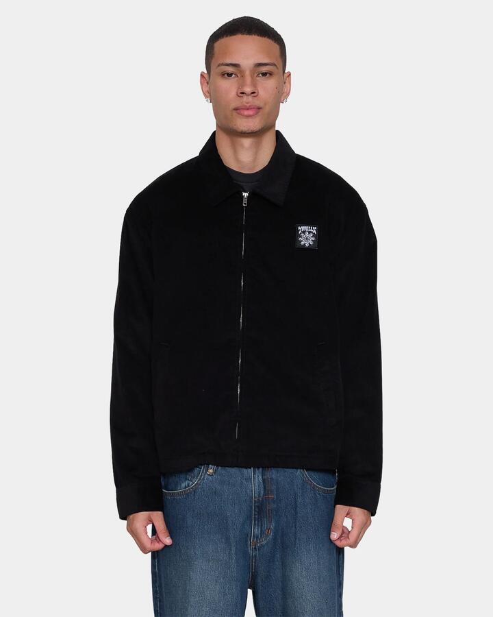 Image of Coats & Jackets. Product name - Thrills Mens Stagger Coach Jacket Black in Black colour by brand - Thrills