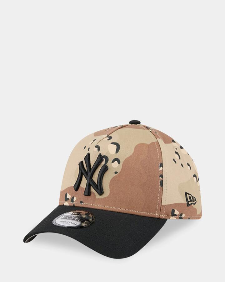 Image of Hats. Product name - New Era 9Forty A-Frame New York Yankees Cap Claypan Camo in Claypan Camo colour by brand - New Era