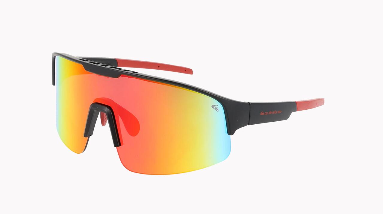 Image of Sunglasses. Product name - Quiksilver Tropic Tracker Sunglasses Black/Red in Black/Red colour by brand - Quiksilver