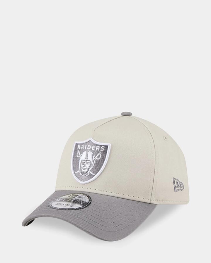 Image of Hats. Product name - New Era 9Forty Las Vegas Raiders Cap Light Beige in Light Beige colour by brand - New Era