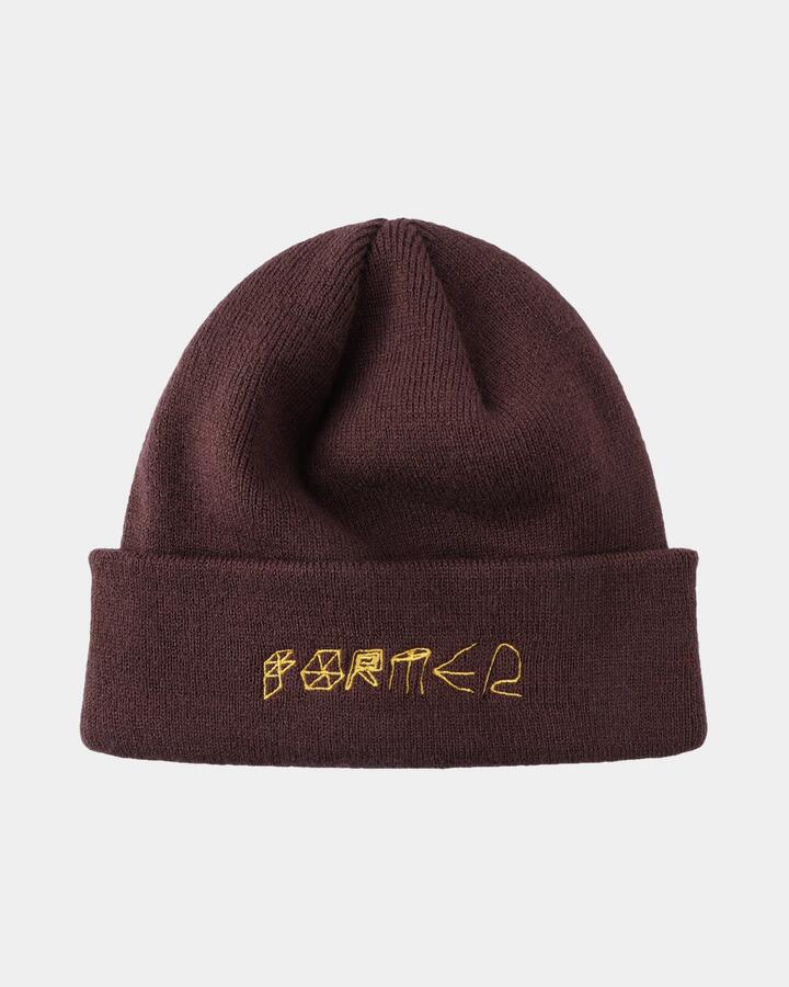 Image of Hats. Product name - Former Mens Future Beanie Brown in Brown colour by brand - Former