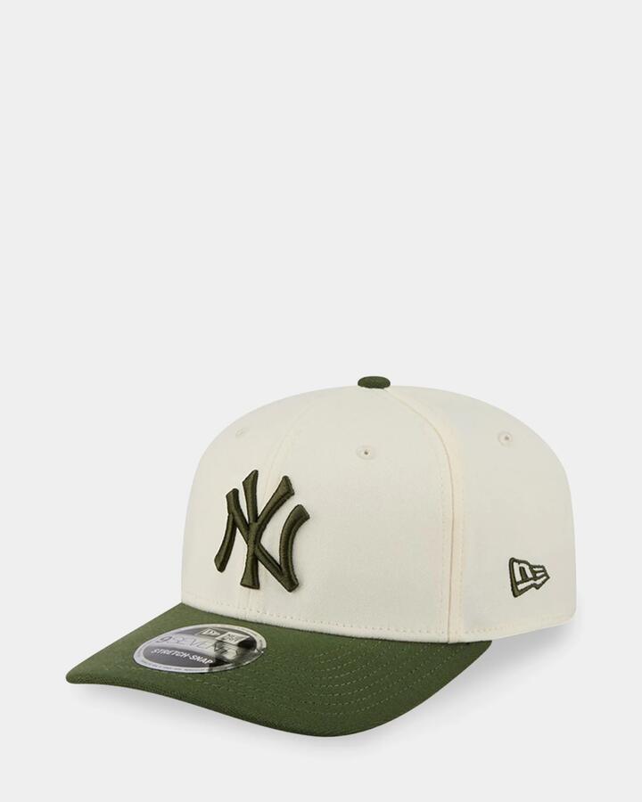 Image of Hats. Product name - New Era 9Seventy Stretch-Snap New York Yankees Cap White in White colour by brand - New Era
