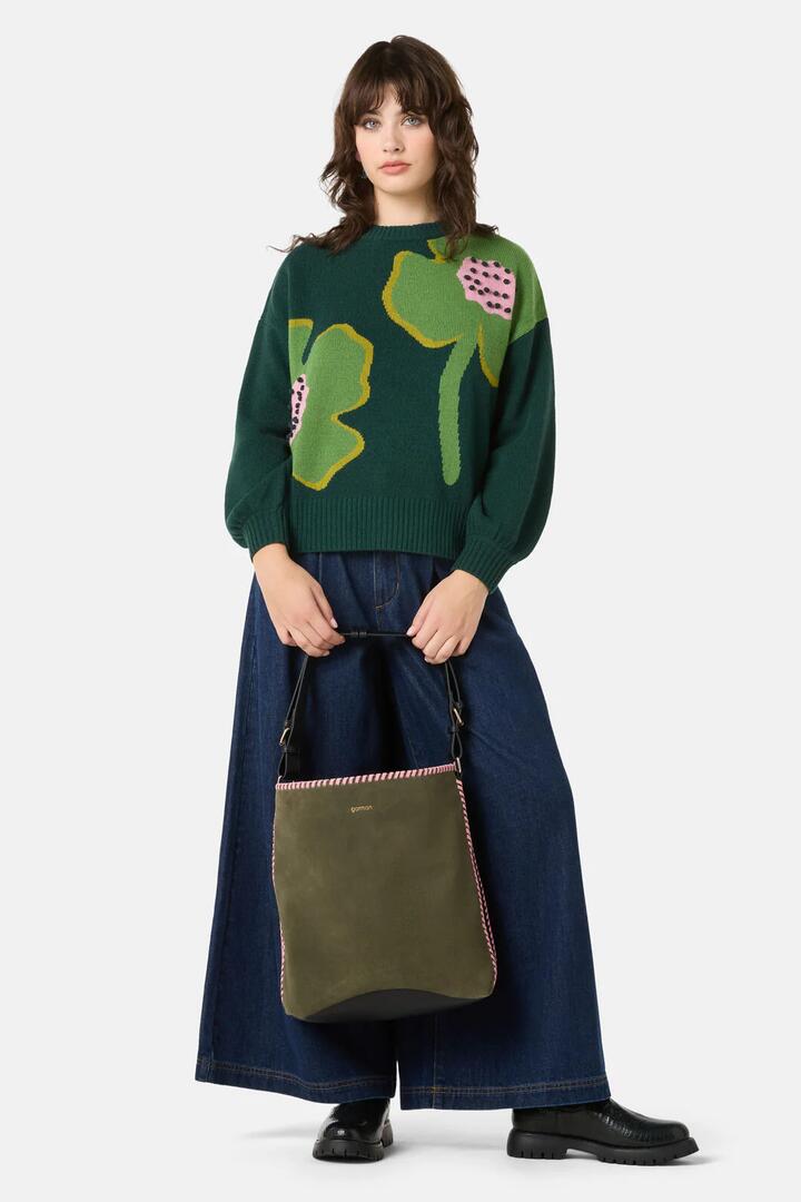 Image of Bags. Product name - Tori Tote Bag Green in Multi colour by brand - Gorman