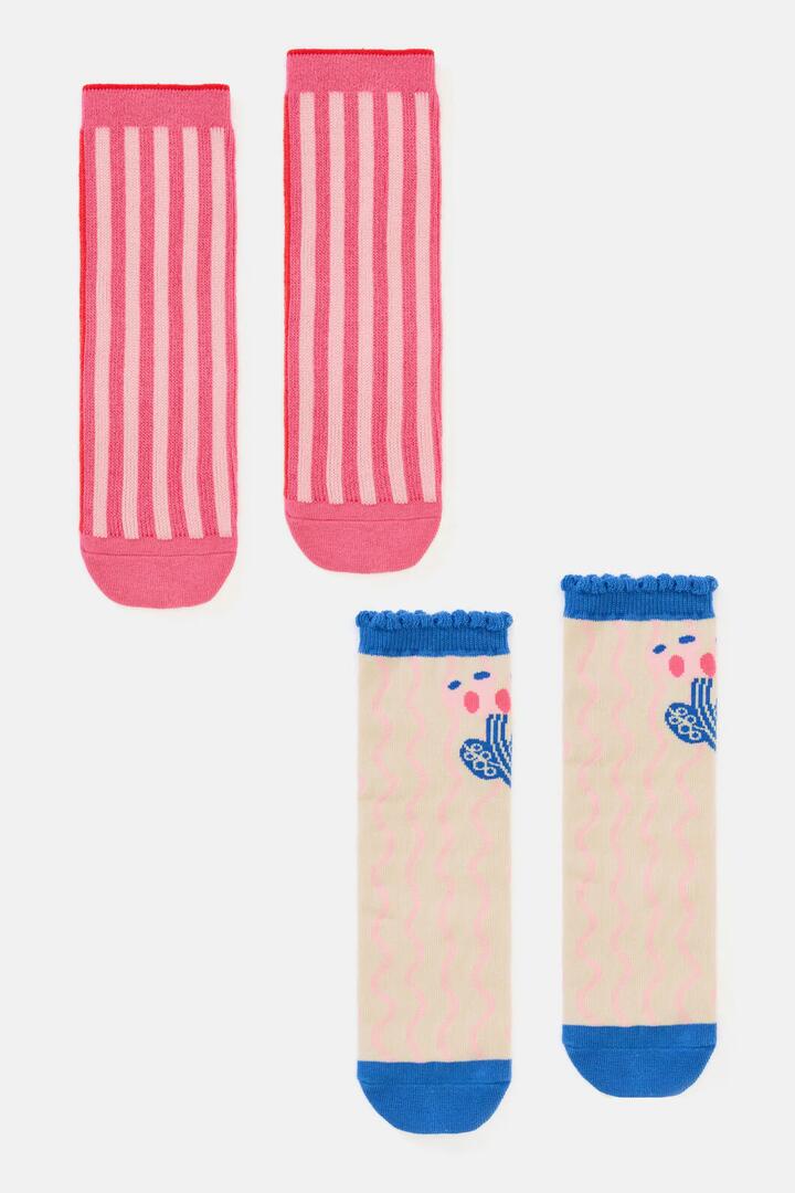 Image of Socks. Product name - Une Fleur Kids Sock Pack in Multi colour by brand - Gorman