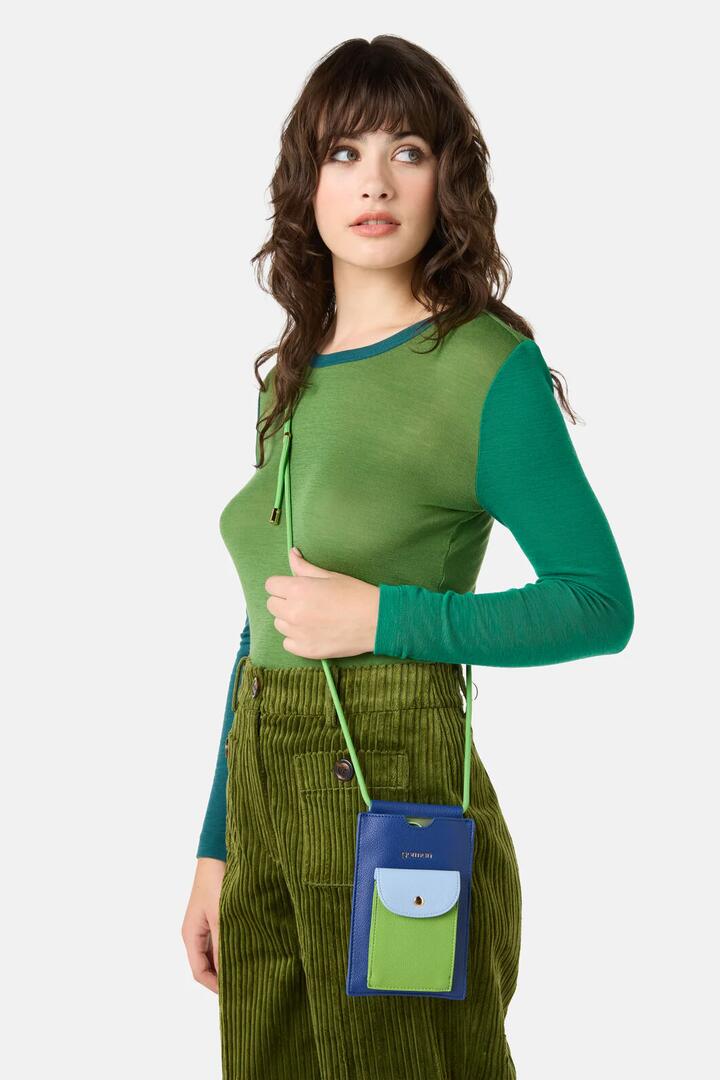 Image of Bags. Product name - Peony Colour Block Phone Bag in Multi colour by brand - Gorman
