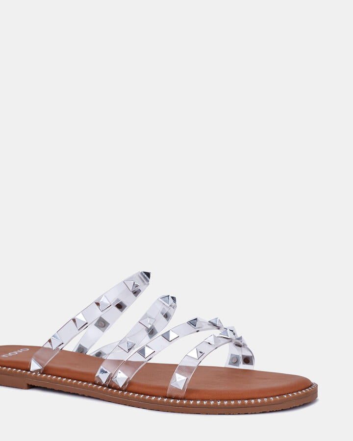 Image of Sandals. Product name - Tenna Clear Vegan Sandals in Beige colour by brand - Novo