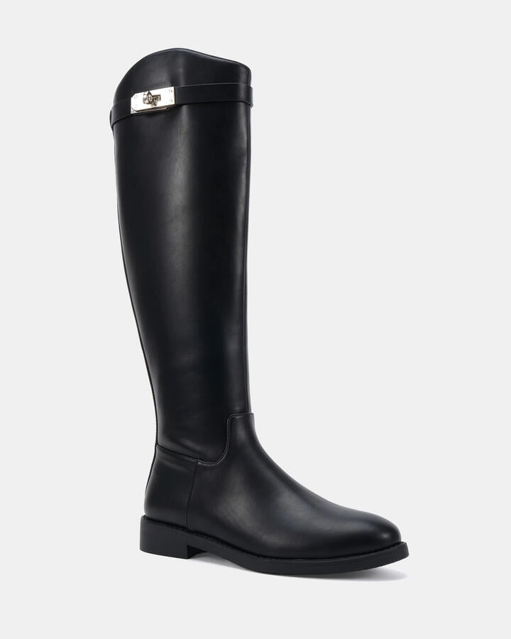 Image of Boots. Product name - Jesper Black Vegan Boots in Black colour by brand - Novo