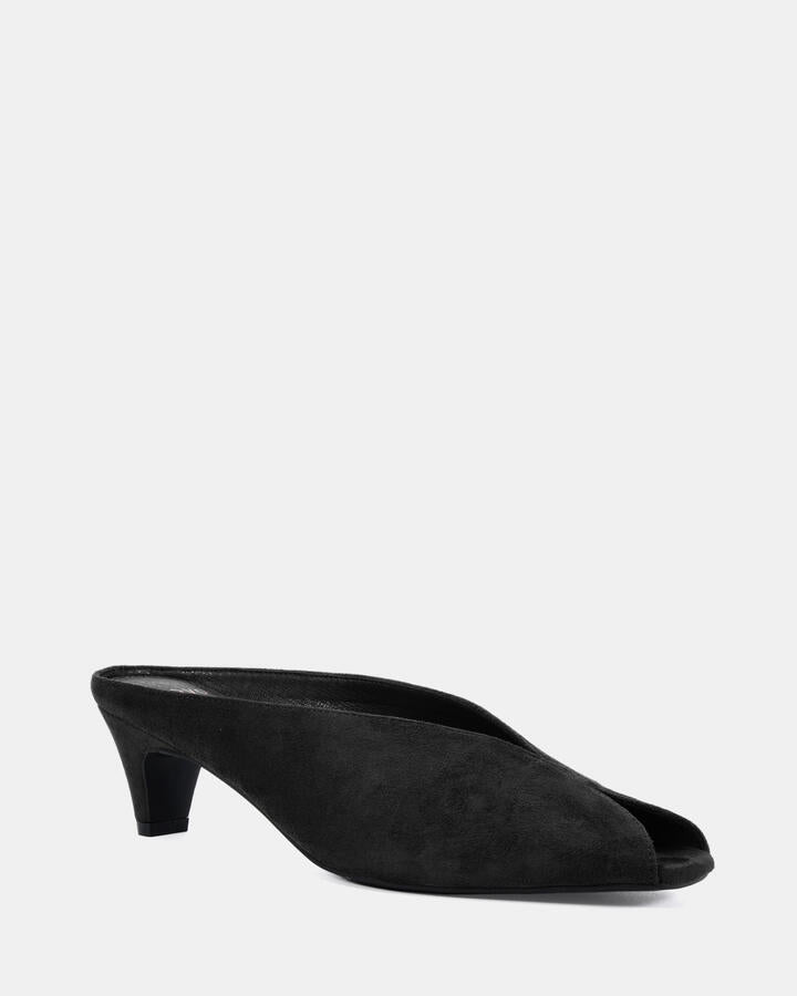 Image of Heels. Product name - Zeely Black Vegan Heels in Black colour by brand - Novo