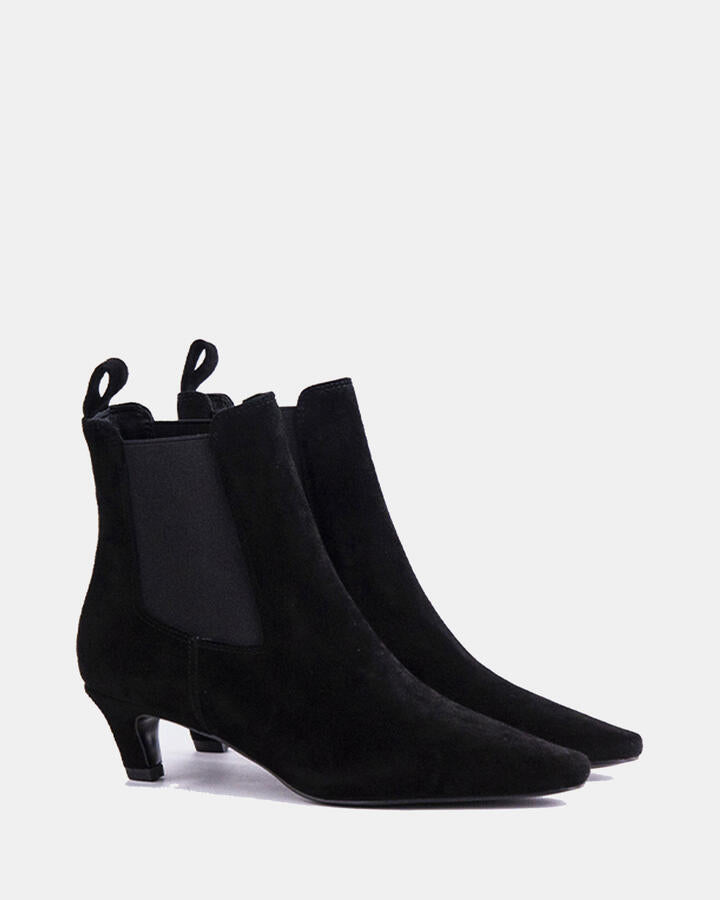 Image of Boots. Product name - Li-ziba Black Suede in Black Suede colour by brand - Novo