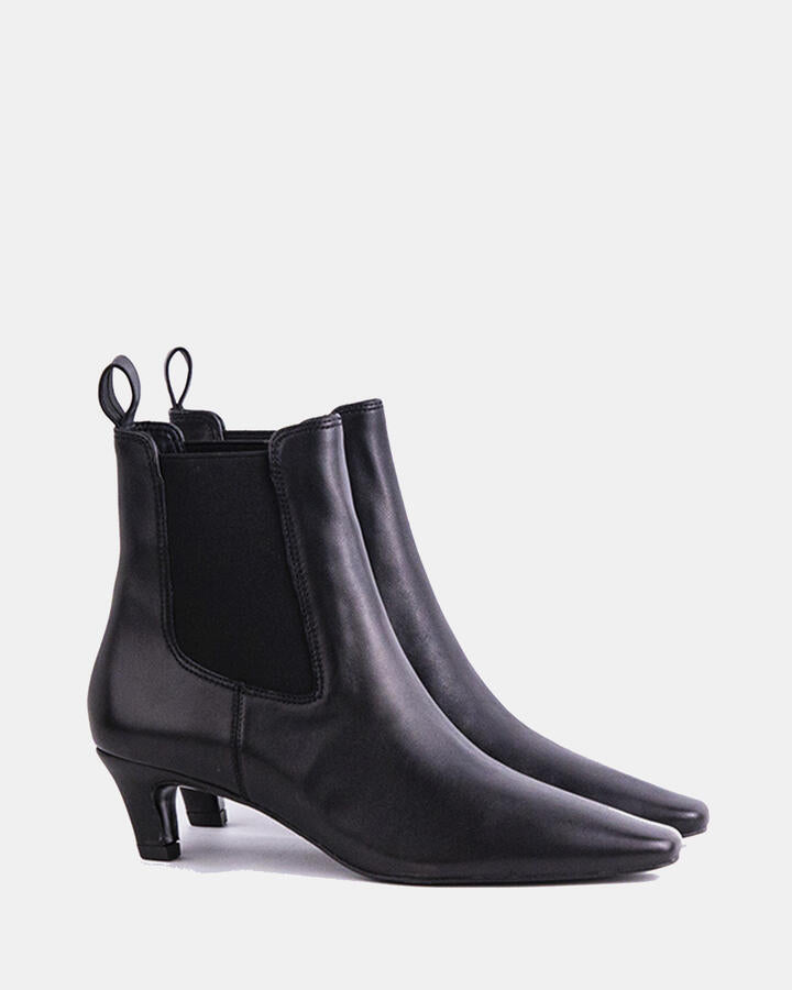 Image of Boots. Product name - Li-ziba Black Leather in Black Leather colour by brand - Novo