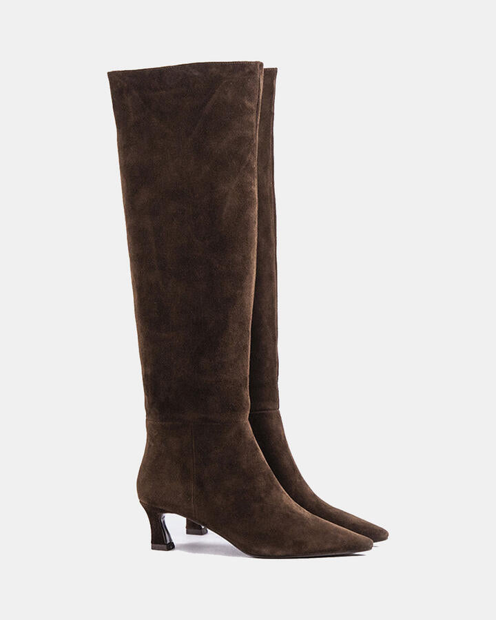 Image of Boots. Product name - Li-lorenzie Brown Suede in Brown Suede colour by brand - Novo