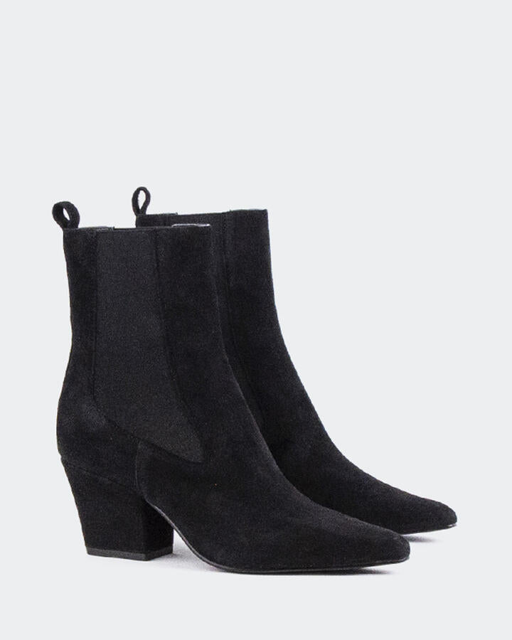 Image of Boots. Product name - Li-marky Black Suede in Black Suede colour by brand - Novo