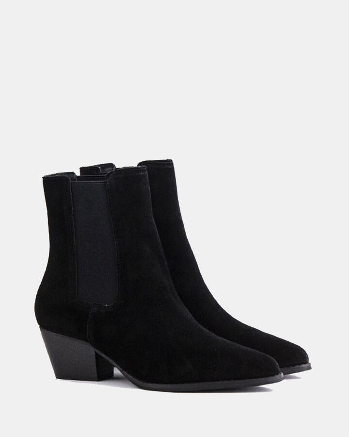 Image of Boots. Product name - Li-grimsby Black Suede in Black Suede colour by brand - Novo