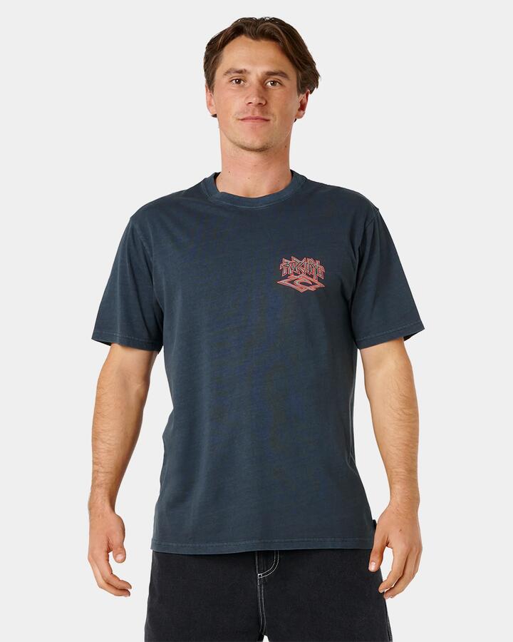 Image of T-Shirts. Product name - Rip Curl Mens Liquid Trips Arch T-Shirt Washed Black in Washed Black colour by brand - Rip Curl