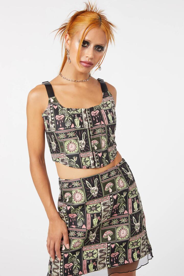 Image of Lingerie. Product name - No Way Out Corset in Multi colour by brand - Dangerfield