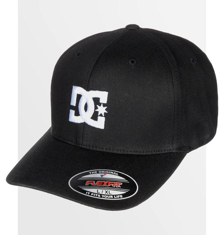 Image of Shoes. Product name - DC Shoes Mens Cap Star 2 Flexfit Cap Black in Black colour by brand - DC Shoes