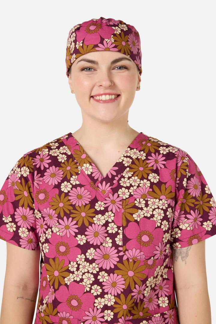 Image of Hats. Productname: Brigette Scrub Hat in Pink colour by brand - Scrubs With Love