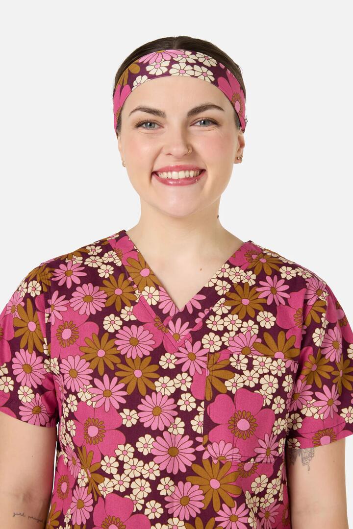 Image of Hair Accessories. Productname: Brigette Scrub Headband in Pink colour by brand - Scrubs With Love