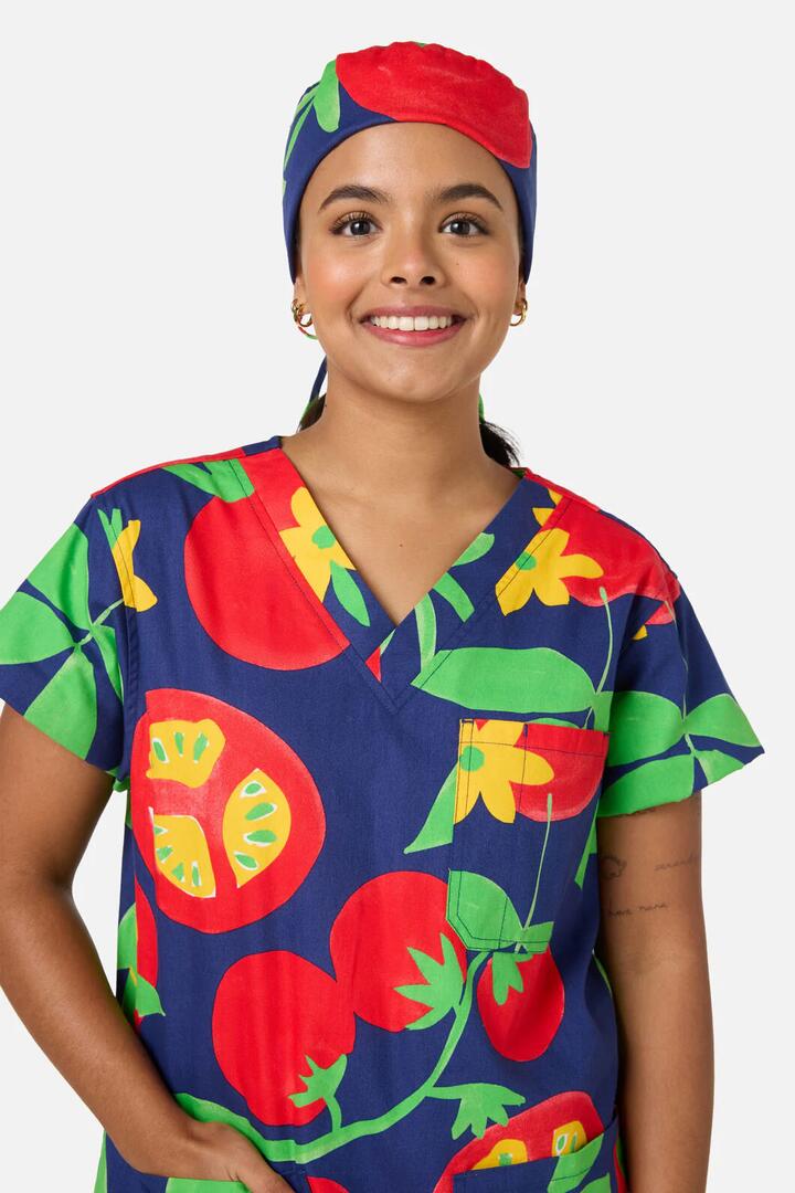 Image of Hats. Product name - Tomato Salad Scrub Hat in Navy colour by brand - Gorman