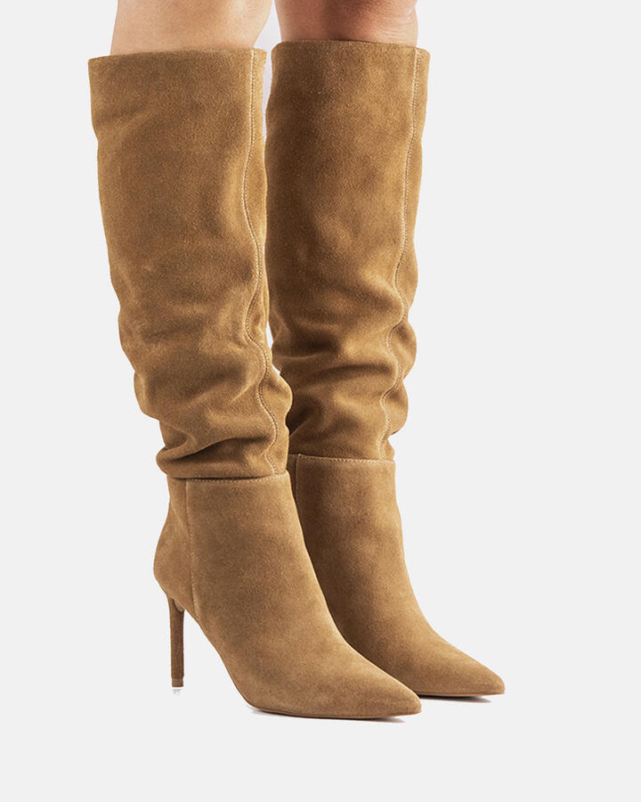 Image of Boots. Product name - Li-allister Camel Suede in Camel Suede colour by brand - Novo