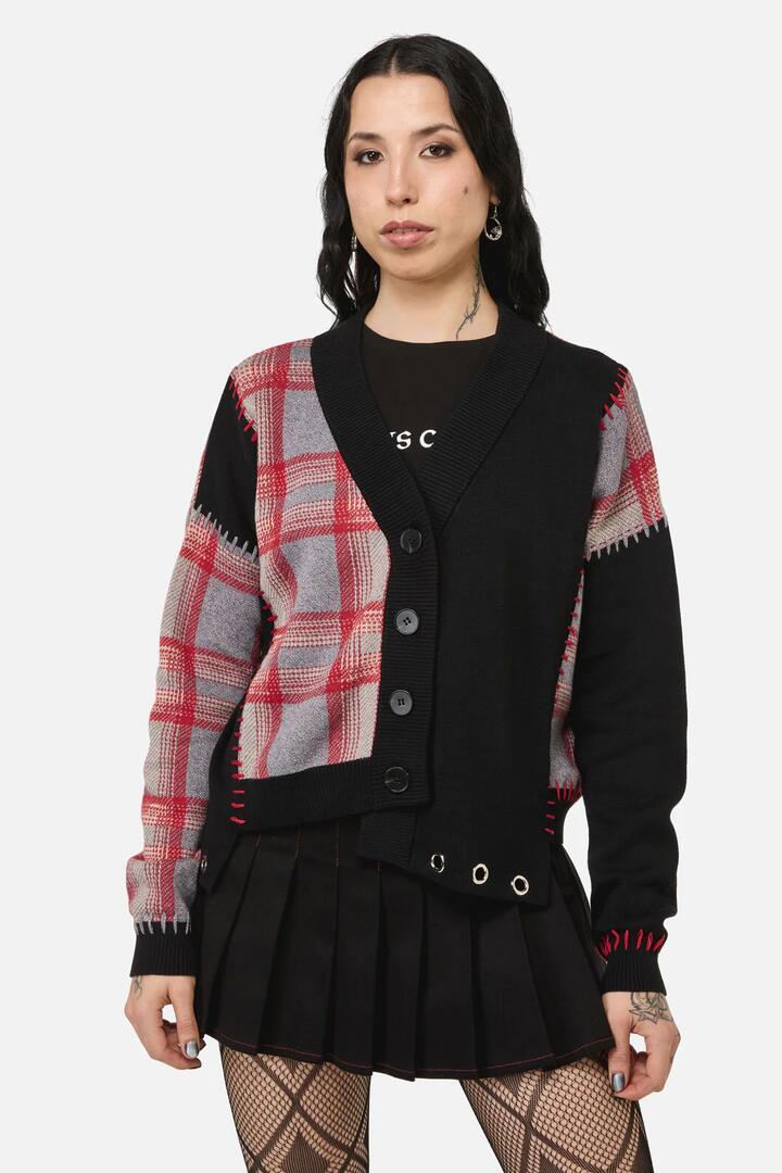 Image of Cardigans. Productname: Lesions Tartan Goth Cardigan in Multi colour by brand - Black Friday