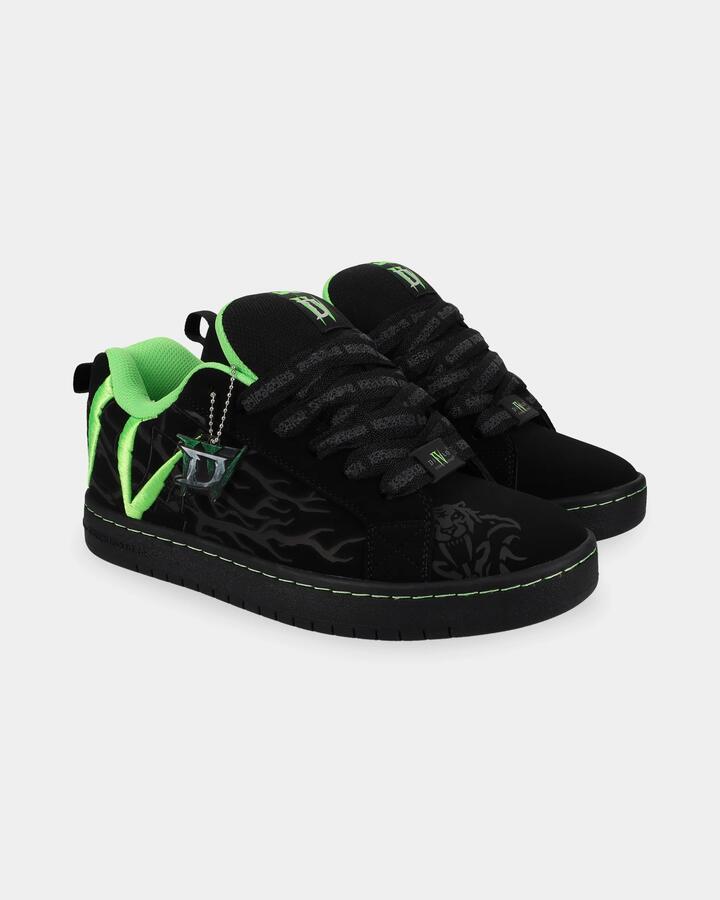 Image of Sneakers. Product name - DC Shoes Mens Cg Diablo Sneakers Black/Green in Black/Green colour by brand - DC Shoes