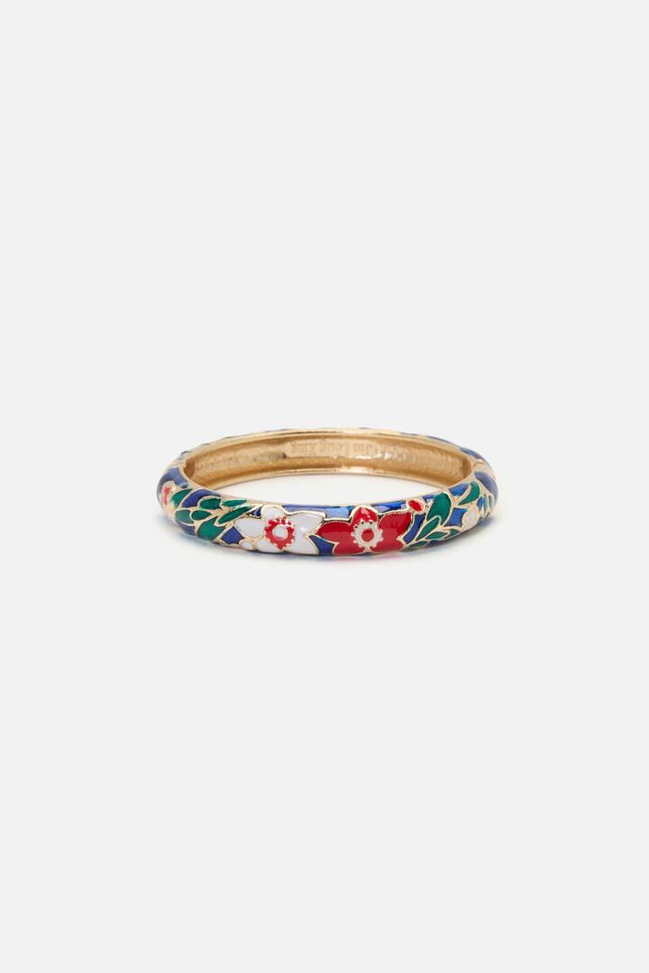 Image of Jewelry. Productname: Blue Floral Bangle in Blue colour by brand - Princess Highway