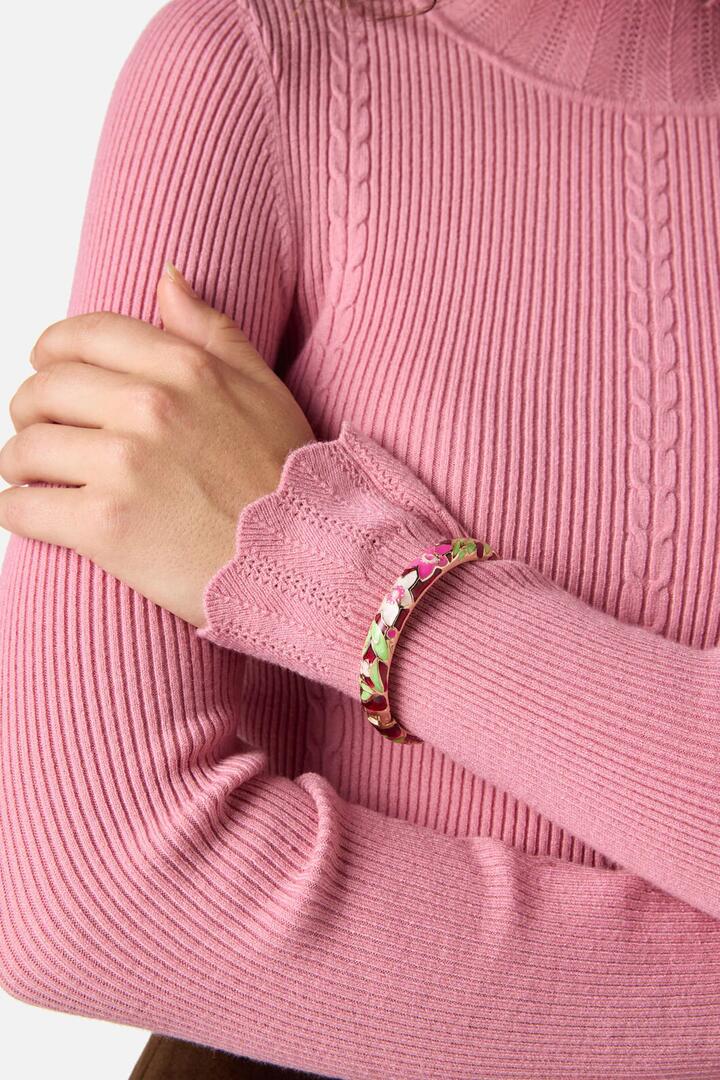 Image of Jewelry. Productname: Plum Floral Bangle in Plum colour by brand - Princess Highway