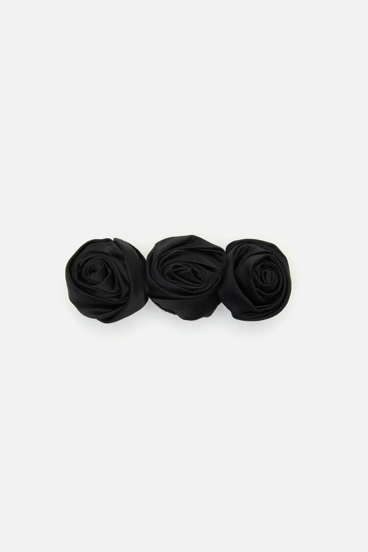 Image of Hair Accessories. Productname: Black Roses Barrette Hair Clip in Black colour by brand - Princess Highway