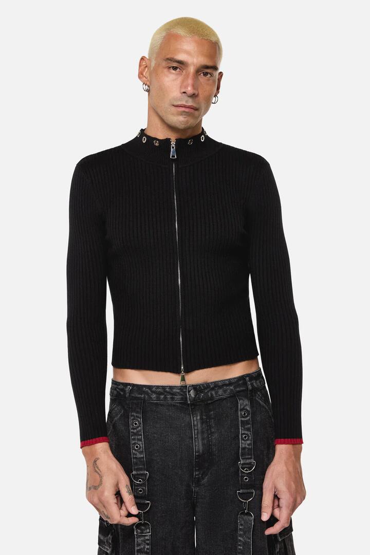 Image of Cardigans. Productname: Link Cardi in Black colour by brand - Black Friday
