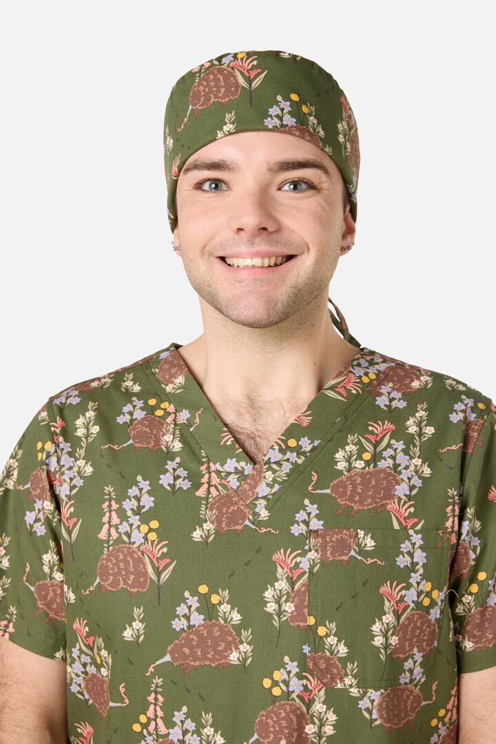 Image of Hats. Productname: Echidna Scrub Hat in Green colour by brand - Scrubs With Love