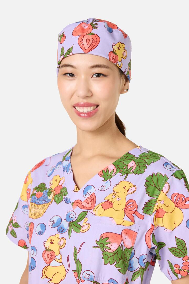 Image of Mice & Trackballs. Productname: Hamper Mouse Scrub Hat in Lilac colour by brand - Scrubs With Love