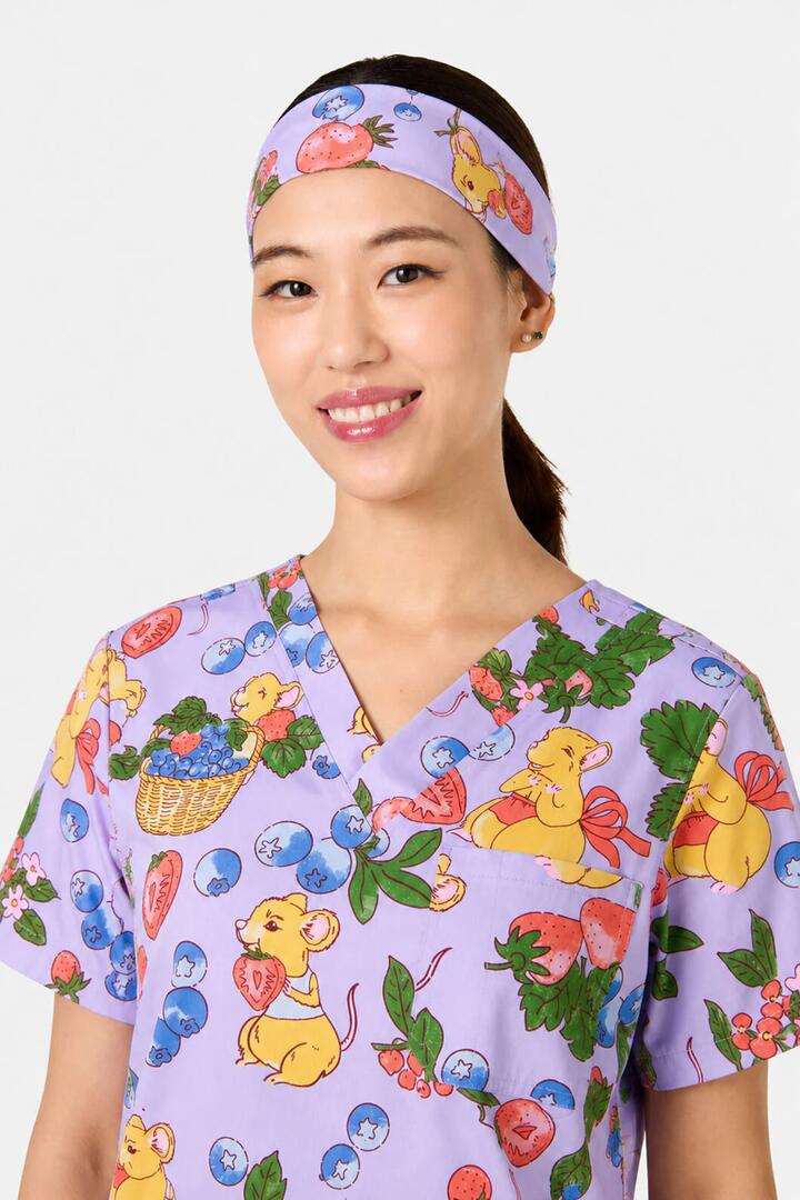 Image of Hair Accessories. Productname: Hamper Mouse Scrub Headband in Lilac colour by brand - Scrubs With Love