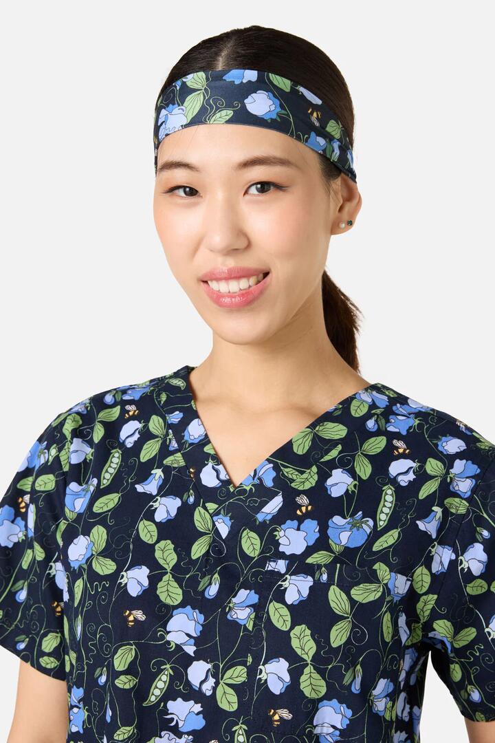 Image of Hair Accessories. Productname: Sweet Pea Scrub Headband in Navy colour by brand - Scrubs With Love