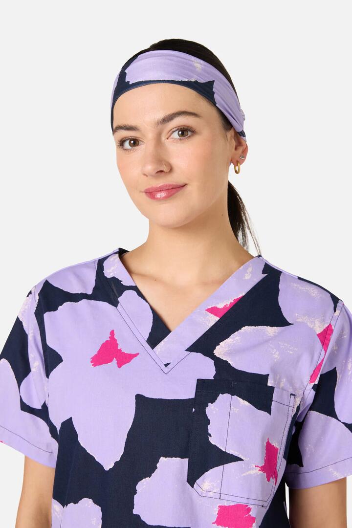 Image of Hats. Product name - Poppy Blue Scrub Headband in Navy colour by brand - Gorman