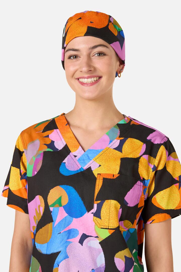 Image of Hats. Product name - Abstract Floral Scrub Hat in Multi colour by brand - Gorman
