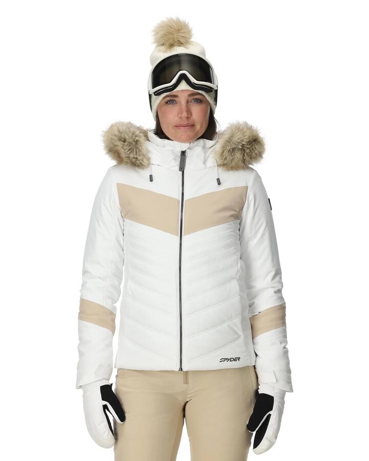 Image of Coats & Jackets. Product name - Spyder Womens Primose Snow Jacket White in White colour by brand - Spyder