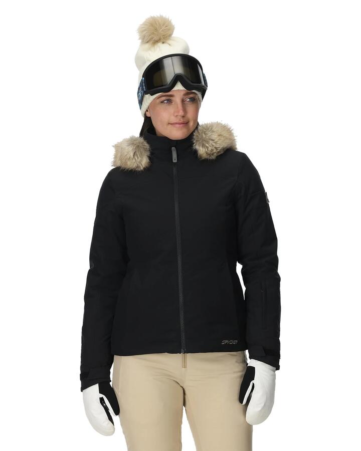 Image of Coats & Jackets. Product name - Spyder Womens Vida Snow Jacket Black in Black colour by brand - Spyder
