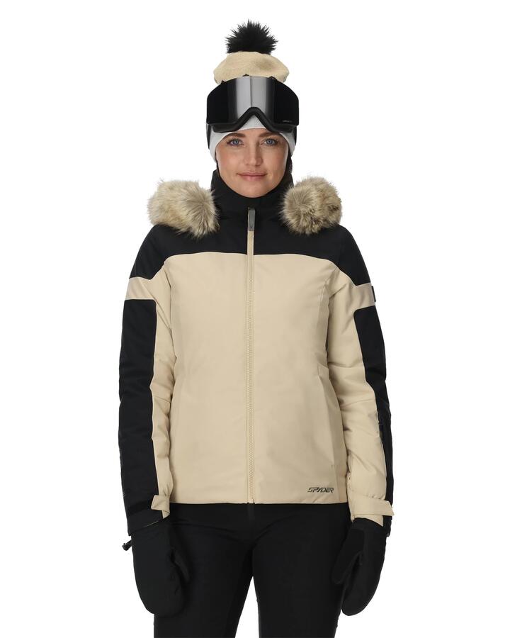 Image of Coats & Jackets. Product name - Spyder Womens Vida Snow Jacket Sanddune in Sanddune colour by brand - Spyder