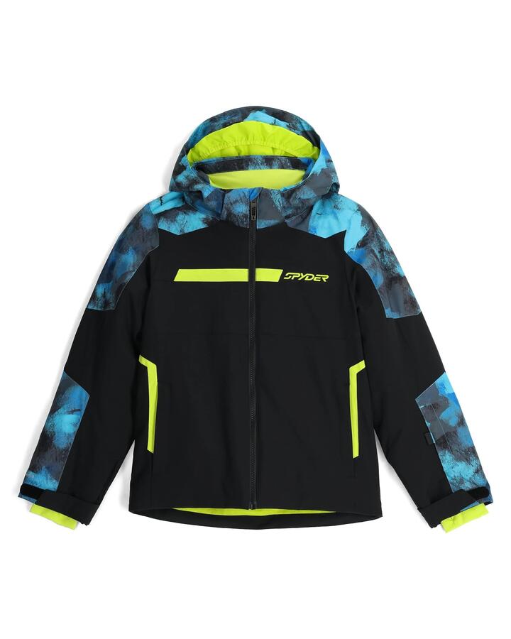 Image of Coats & Jackets. Product name - Spyder Yth Challenger Jacket Black in Black colour by brand - Spyder