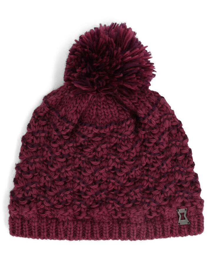 Image of Hats. Product name - Spyder Womens Brrr Berry Pom Beanie Acai in Acai colour by brand - Spyder