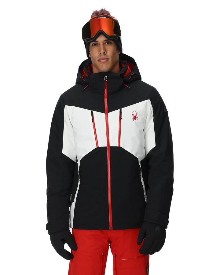 Image of Coats & Jackets. Product name - Spyder Mens Rival Snow Jacket Black in Black colour by brand - Spyder