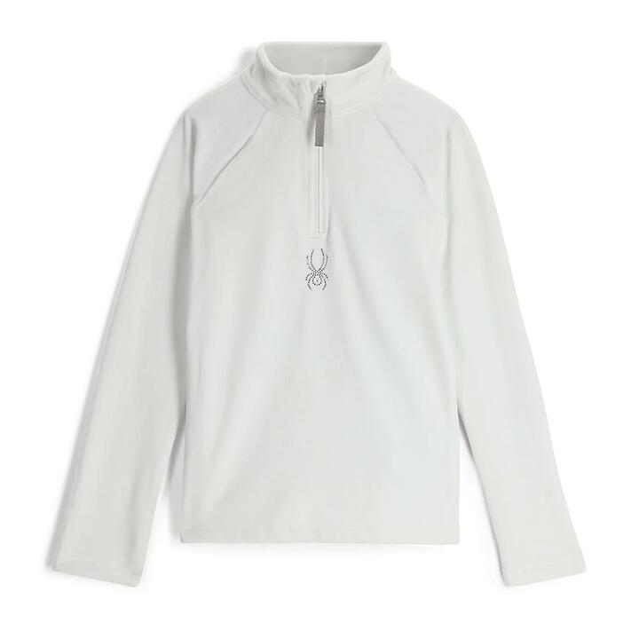 Image of Accessories. Product name - Spyder Shimmer Bug 1/2 Zip White in White colour by brand - Spyder