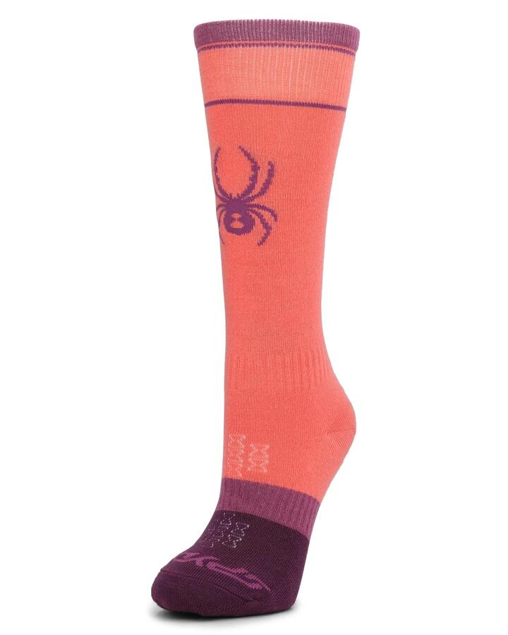 Image of Socks. Product name - Spyder Youth Bug Liner Ski Socks Coral Haze in Coral Haze colour by brand - Spyder