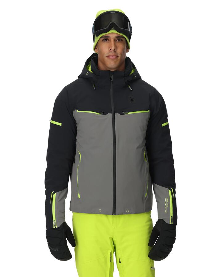 Image of Coats & Jackets. Product name - Spyder Mens Monterosa Snow Jacket Storm in Storm colour by brand - Spyder