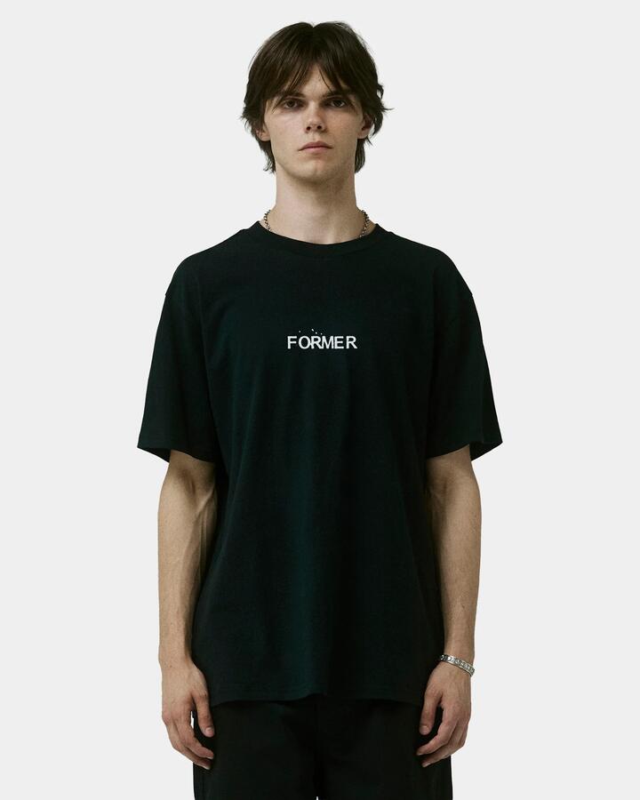 Image of T-Shirts. Product name - Former Mens Trusted T-Shirt Black in Black colour by brand - Former