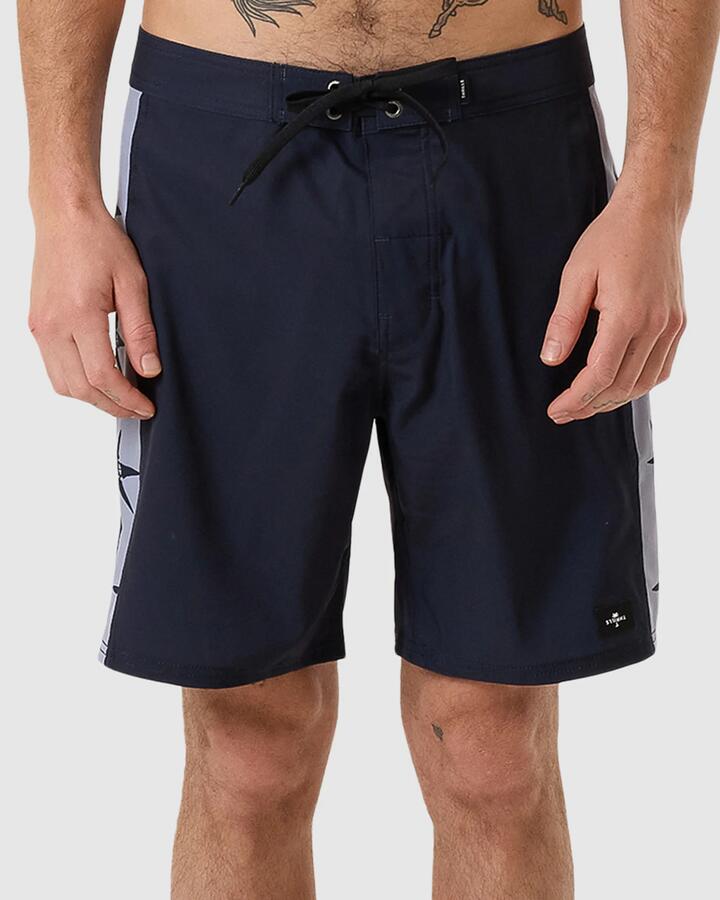 Image of Swimwear. Product name - Thrills Mens Infinite Star 22" Boardshorts Total Eclipse in Total Eclipse colour by brand - Thrills