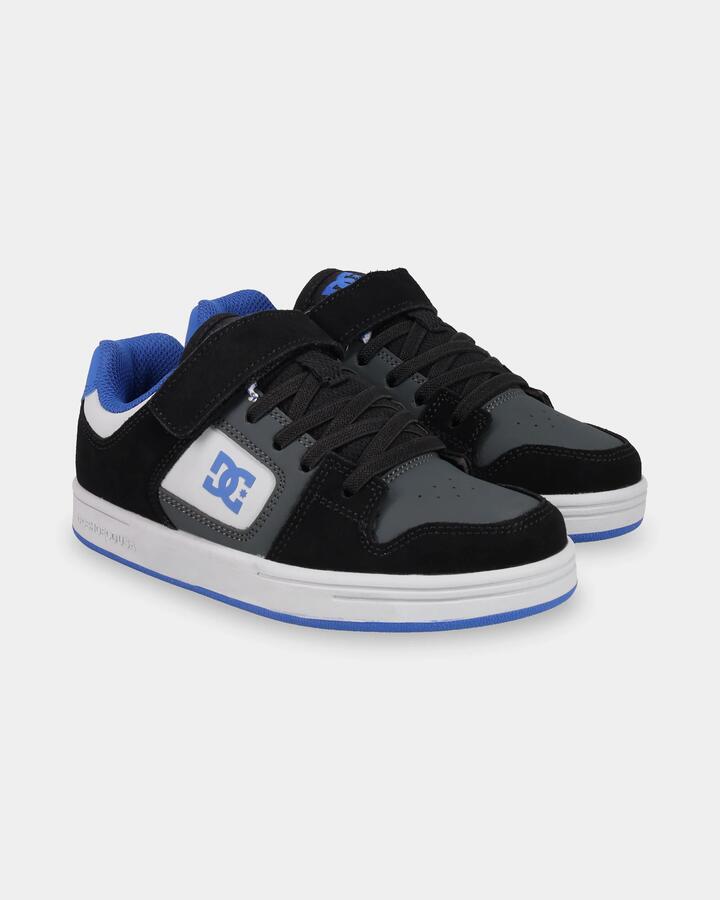 Image of Shoes. Product name - DC Shoes Boys 4-16 Manteca 4 V Skate Shoes Black/Grey/Blue in Black/Grey/Blue colour by brand - DC Shoes