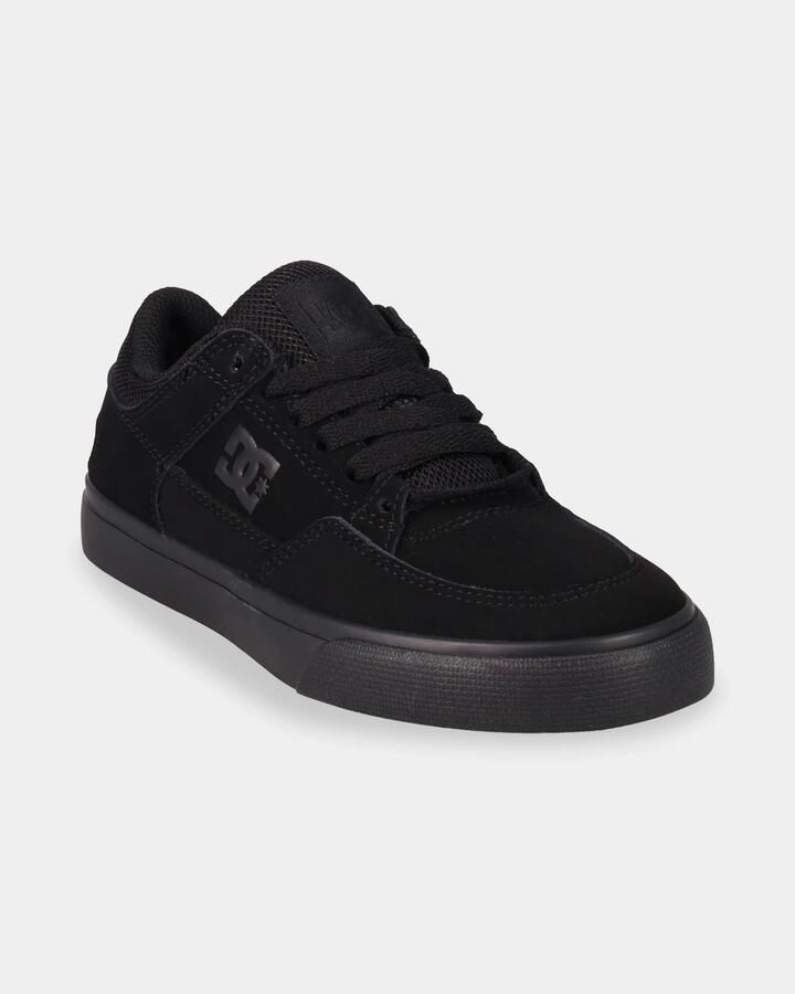 Image of Shoes. Product name - DC Shoes Boys 8-16 Onyx Skate Shoes Black/Black/Black in Black/Black/Black colour by brand - DC Shoes